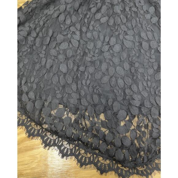 Free People Black Lace Whimsygoth Dress Size 2 Witchy Grunge Asymmetric Hem - Picture 5 of 12
